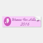 Vrouwen voor Hillary 2016 Bumpersticker (Voorkant)