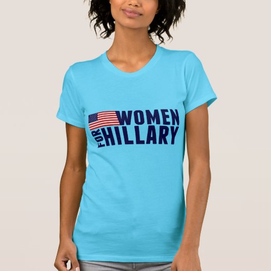 Vrouwen voor Hillary Blue T-shirt (Voorkant)