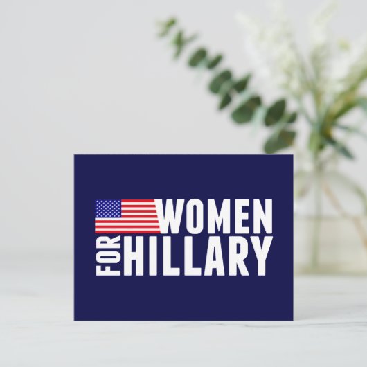 Vrouwen voor Hillary Briefkaart (Staand voorkant)