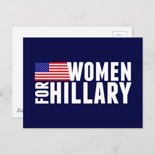 Vrouwen voor Hillary Briefkaart (Voorkant / Achterkant)