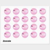 Vrouwen voor Hillary Pink Ronde Sticker (Vel)