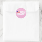 Vrouwen voor Hillary Pink Ronde Sticker (Tas)