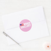 Vrouwen voor Hillary Pink Ronde Sticker (Envelop)