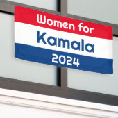 Vrouwen voor Kamala Harris 2024 Big Spandoek (Buitenkant Gebouw)