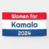 Vrouwen voor Kamala Harris 2024 Big Spandoek (Horizontaal)