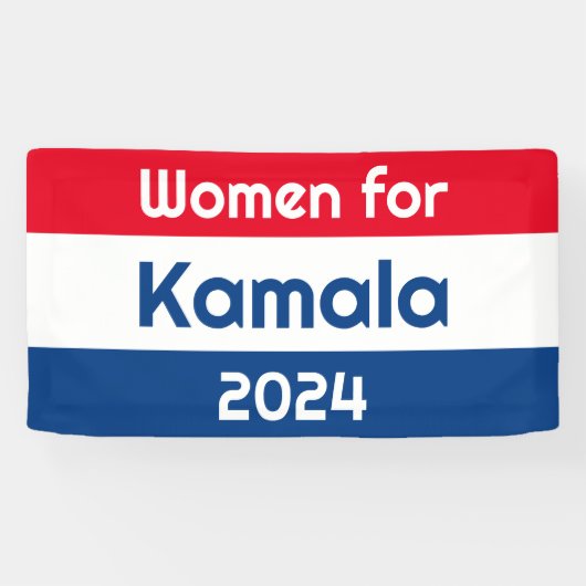 Vrouwen voor Kamala Harris 2024 Big Spandoek (Horizontaal)