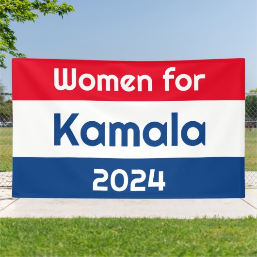 Vrouwen voor Kamala Harris 2024 Enorm Spandoek (Buitenkant)