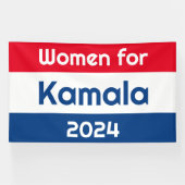 Vrouwen voor Kamala Harris 2024 Enorm Spandoek (Horizontaal)