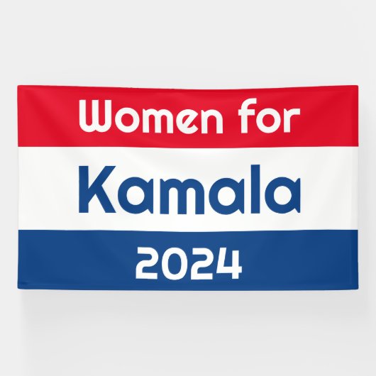 Vrouwen voor Kamala Harris 2024 Enorm Spandoek (Horizontaal)