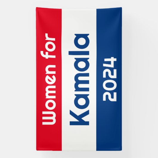 Vrouwen voor Kamala Harris 2024 Enorm Spandoek (Verticaal)