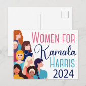 Vrouwen voor Kamala Harris 2024 Verkiezingen Briefkaart (Voorkant / Achterkant)