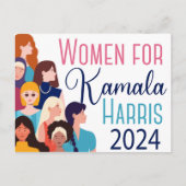 Vrouwen voor Kamala Harris 2024 Verkiezingen Briefkaart (Voorkant)
