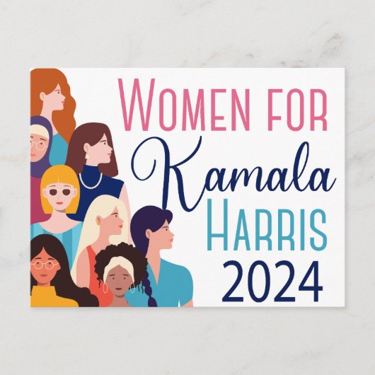 Vrouwen voor Kamala Harris 2024 Verkiezingen Briefkaart (Voorkant)