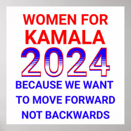 Vrouwen voor Kamala Harris 2024 Verkiezingen Poster