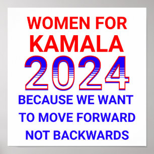 Vrouwen voor Kamala Harris 2024 Verkiezingen Poster