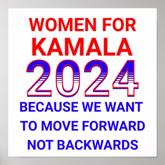 Vrouwen voor Kamala Harris 2024 Verkiezingen Poster (Voorkant)