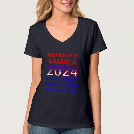 Vrouwen voor Kamala Harris 2024 Verkiezingen T-shirt (Voorkant)