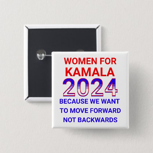 Vrouwen voor Kamala Harris 2024 Verkiezingen Vierkante Button 5,1 Cm (Voorkant /achterkant)