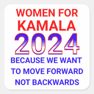 Vrouwen voor Kamala Harris 2024 Verkiezingen Vierkante Sticker
