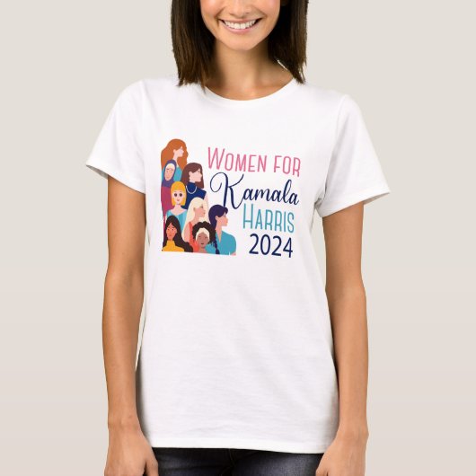 Vrouwen voor Kamala Harris 2024 Verkiezingen Vrouw T-shirt (Voorkant)