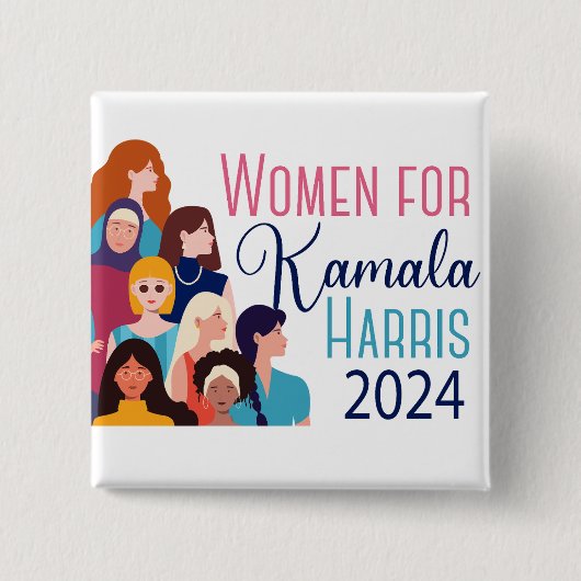 Vrouwen voor Kamala Harris 2024 Verkiezingslaptop Vierkante Button 5,1 Cm (Voorkant)
