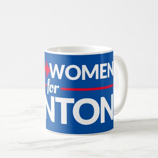 VROUWEN VOOR KLINTON 11oz. Mok (Voorkant rechts)