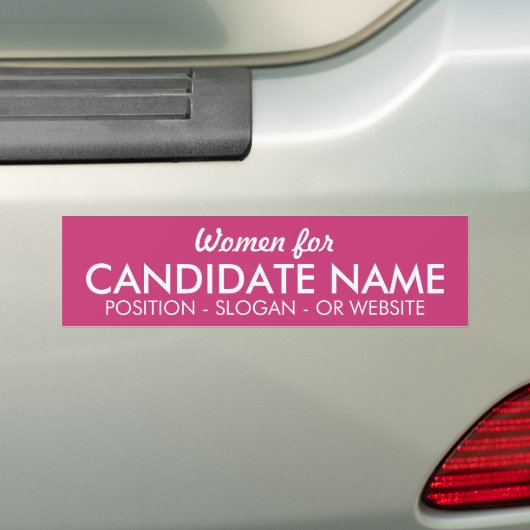 Vrouwen voor - Maak uw eigen Campagnevistuig Bumpersticker (Op auto)