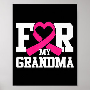 Vrouwen voor mijn grootmoeder borstkanker roze poster