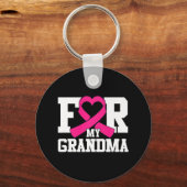 Vrouwen voor mijn grootmoeder borstkanker roze sleutelhanger (Voorkant)
