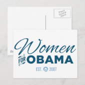 Vrouwen voor Obama Briefkaart (Voorkant / Achterkant)
