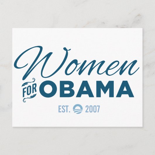 Vrouwen voor Obama Briefkaart (Voorkant)