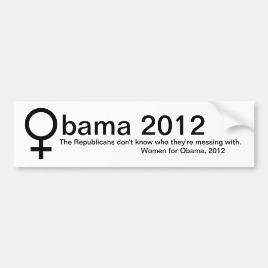 Vrouwen voor Obama Bumpersticker (Voorkant)