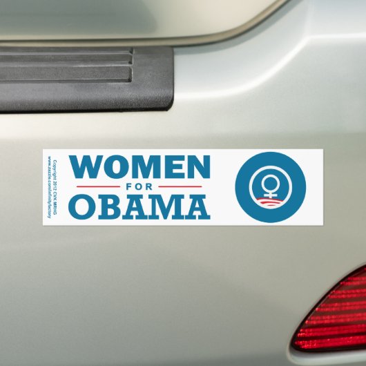 Vrouwen voor Obama Bumpersticker (Op auto)