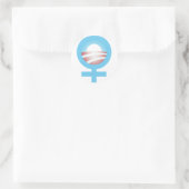 Vrouwen voor Obama Logo Ronde Sticker (Tas)