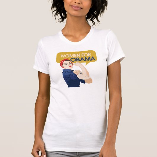Vrouwen voor Obama Retro T-shirt (Voorkant)