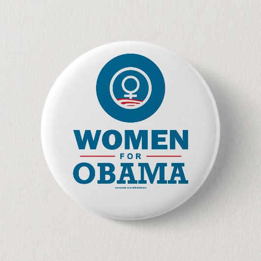 Vrouwen voor Obama Ronde Button 5,7 Cm (Voorkant)