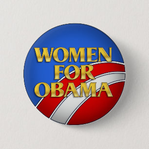 Vrouwen voor Obama Ronde Button 5,7 Cm