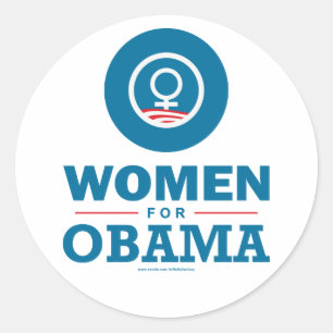 Vrouwen voor Obama Ronde Sticker