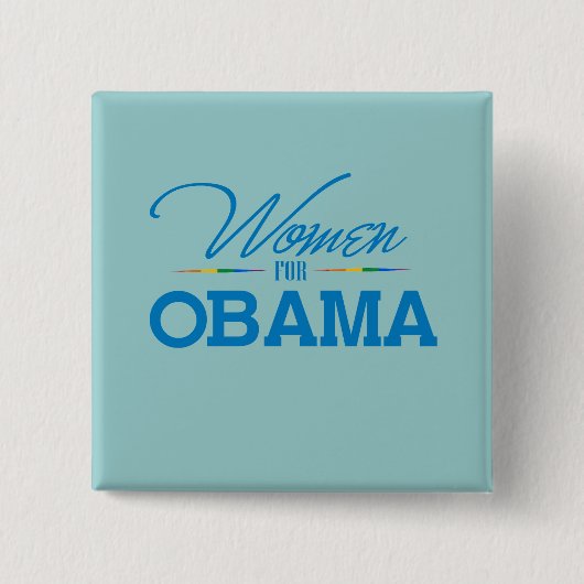 Vrouwen voor Obama Vierkante Button 5,1 Cm (Voorkant)