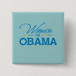 Vrouwen voor Obama Vierkante Button 5,1 Cm