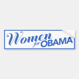 Vrouwen Voor Obama Wit / Blauw Bumpersticker