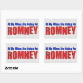 Vrouwen voor Romney Rechthoekige Sticker (Vel)