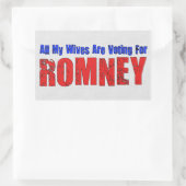 Vrouwen voor Romney Rechthoekige Sticker (Tas)