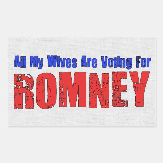Vrouwen voor Romney Rechthoekige Sticker (Voorkant)