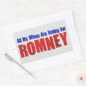 Vrouwen voor Romney Rechthoekige Sticker (Envelop)