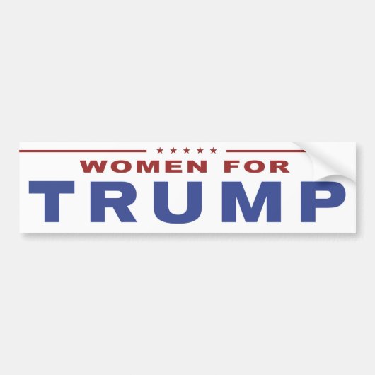 Vrouwen voor Trump 2016 Bumpersticker (Voorkant)