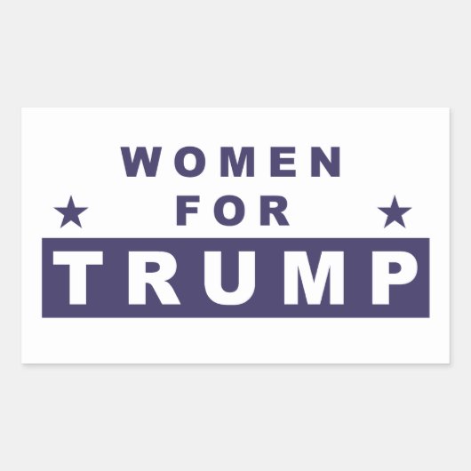Vrouwen voor Trump 2016 Rechthoekige Sticker (Voorkant)