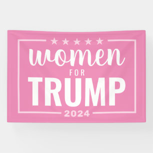 Vrouwen voor Trump - 2024 roze design Spandoek