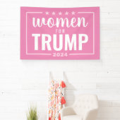 Vrouwen voor Trump - 2024 roze design Spandoek (Insitu)