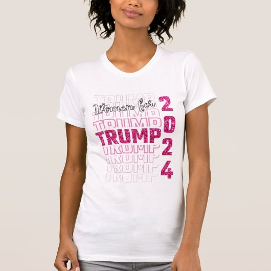 Vrouwen voor Trump 2024 T-shirt (Voorkant)